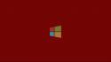 Minimalistic windows 8 logos simple background red wallpaper