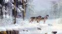 Nature animals artwork wolves paintwork wallpaper