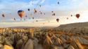 Nature hot air balloons hoodoo wallpaper
