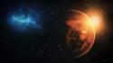 Outer space earth galaxy wallpaper