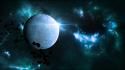Space stars planets shining science fiction sci-fi wallpaper