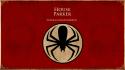 Thrones crossovers red background spider-man logo bordered wallpaper