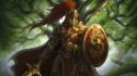 Video games armor artwork warriors spears allods online wallpaper