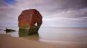 Beach wrecks rust wallpaper