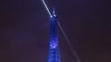Eiffel tower paris night lights stars wallpaper