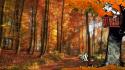 Nature forests calvin and hobbes artwork wallpaper