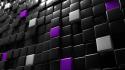 Abstract black shiny cubes digital art wallpaper