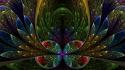 Abstract multicolor fractals artwork symmetry wallpaper