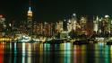 Cityscapes new york city skyline jersey reflections cities wallpaper