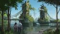 London fantasy art united kingdom tower bridge wallpaper