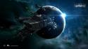 Outer space planets eve online spaceships game wallpaper