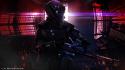 Soldiers futuristic weapons armor artwork wallpaper