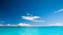Clouds landscapes nature islands oceanscape turquoise waters wallpaper