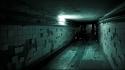 Creepy dark industrial basement wallpaper