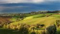 Landscapes nature fields scenic tuscany wallpaper