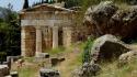 Landscapes trees ruins stones europe greece temple wallpaper