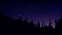 Night stars silhouette wallpaper
