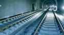 Trains subway underground tunnels tracks wallpaper