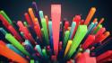 Abstract multicolor digital art artwork cities wallpaper