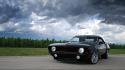 Cars muscle chevrolet camaro ss black classic wallpaper