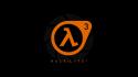 Valve corporation minimalistic half-life logos simple background black wallpaper