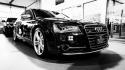 Black and white cars audi a6 wallpaper