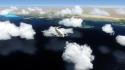 Clouds landscapes aircraft desert dubai sea wallpaper