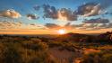 Sunset clouds landscapes nature desert geology wallpaper