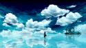 Water clouds creative wallpaper