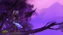 Of warcraft birds purple fantasy art elves wallpaper