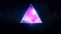 Outer space galaxies hipster artwork triangles wallpaper
