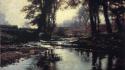 Paintings landscapes artwork theodore clement steele wallpaper