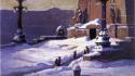 Paintings landscapes snow artwork theodore clement steele wallpaper