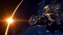 Sun outer space earth europe wallpaper