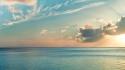 Sunset clouds seascapes wallpaper