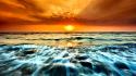 Water sunset ocean landscapes wallpaper