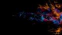 Abstract artistic paint black background colors wallpaper