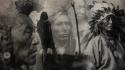 Black and white artwork native americans wallpaper