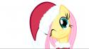 Friendship is magic santa claus hat ponies wallpaper