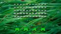 Grass space invaders retro games wallpaper