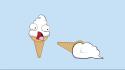 Minimalistic ice cream funny cone wallpaper