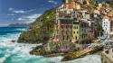 Mountains landscapes coast europe villages italia sea wallpaper
