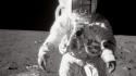 Outer space moon astronauts wallpaper