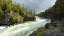 Water landscapes nature wyoming yellowstone national park wallpaper