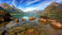 Water mountains clouds landscapes nature norway geology wallpaper