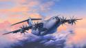 Aircraft military airbus artwork transports a400m wallpaper