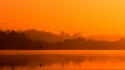 Birds silhouette sunlight lakes sri lanka reflections wallpaper