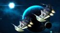 Outer space stars planets spaceships science fiction sci-fi wallpaper