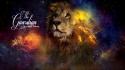 Outer space the guardian lions photomanipulation wallpaper