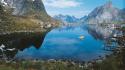 Landscapes nature snow norway town lakes nord wallpaper